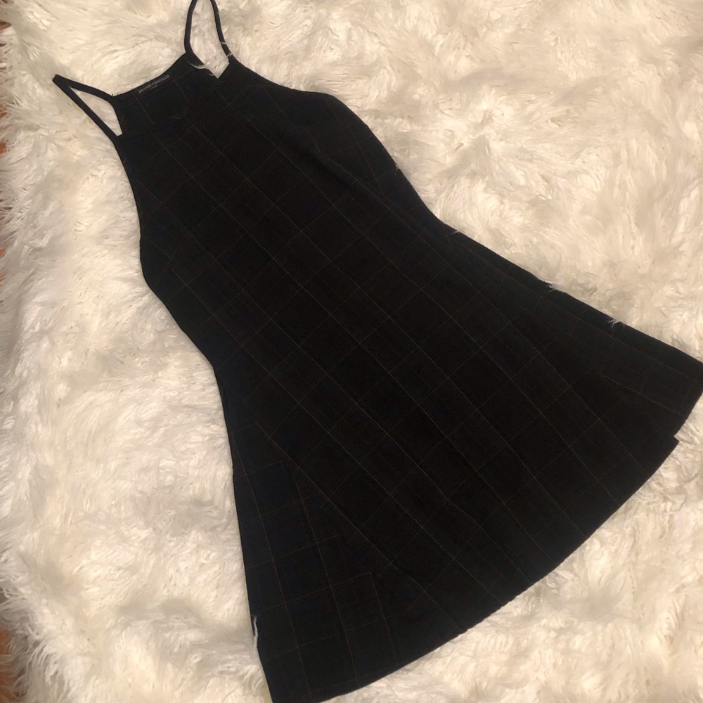 Brandy Melville Rare Plaid Mini Skater Skirt Dress